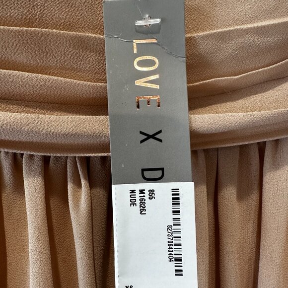 Love by Design Athen Plunging V-Neck Maxi Dress - Nude - NWT - Picture 5 of 6